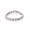 Thumbnail Image 5 of 5.0mm White Topaz and Diamond Accent Line Bracelet in Sterling Silver - 7.5"