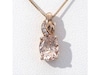 Thumbnail Image 4 of Oval Morganite and Diamond Accent Knot Pendant in 10K Rose Gold