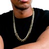 Thumbnail Image 4 of Men's 12.2mm Curb Chain Necklace in Solid 10K Gold - 26"