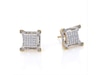 Thumbnail Image 4 of Men's 1/5 CT. T.W. Square Composite Diamond Gothic-Style Frame Stud Earrings in 10K Gold