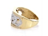 Thumbnail Image 5 of Men's 1/2 CT. T.W. Diamond Chain Link Ring in 10K Two-Tone Gold