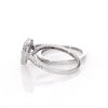 Thumbnail Image 5 of 1/5 CT. T.W. Pear-Shaped Multi-Diamond Frame Vintage-Style Bridal Set in Sterling Silver