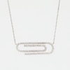 1/4 CT. T.W. Diamond Paper Clip Necklace in 10K White Gold Zales