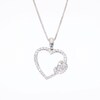Thumbnail Image 4 of 1/4 CT. T.W. Diamond Knotted Heart Pendant in Sterling Silver