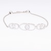 Thumbnail Image 4 of You Me Us 3/4 CT. T.W. Diamond Interlocking Ovals Trio Bolo Bracelet in 10K White Gold – 9"