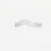 Thumbnail Image 4 of 3/8 CT. T.W. Baguette and Round Diamond Double Row Anniversary Band in 14K White Gold