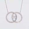 Thumbnail Image 5 of You Me Us 1 CT. T.W. Diamond Interlocking Circles Necklace in 10K White Gold – 19"
