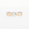Thumbnail Image 4 of 1/4 CT. T.W. Square-Cut Diamond Solitaire Alternating Triangle Wedding Band in 10K Two-Tone Gold