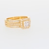 Thumbnail Image 5 of 3/4 CT. T.W. Quad Princess-Cut Diamond Frame Bridal Set in 10K Gold (I/I2)