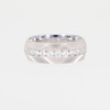 Thumbnail Image 4 of 1 CT. T.W. Diamond Textured Wedding Band in 10K White Gold