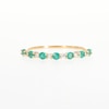 Thumbnail Image 4 of Emerald and 1/20 CT. T.W. Diamond Alternating Band in 10K Gold