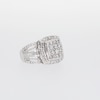 Thumbnail Image 3 of 2 CT. T.W. Cushion-Shaped Multi-Diamond Frame Multi-Row Ring in 10K White Gold