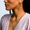 Thumbnail Image 5 of Oro Diamante™ 40.0mm Diamond-Cut Tube Hoop Earrings in 14K Gold