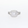 Thumbnail Image 5 of 2 CT. T.W. Certified Princess-Cut Lab-Grown Diamond Double Frame Engagement Ring in 14K White Gold (F/VS2)