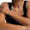 Thumbnail Image 4 of 1/20 CT. T.W. Diamond Five Open Hearts Bolo Bracelet in Sterling Silver - 9.5"