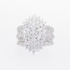 Thumbnail Image 4 of 4 CT. T.W. Oval-Shaped Multi-Diamond Starburst Ring in 10K White Gold