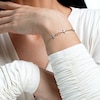 Thumbnail Image 4 of 1/4 CT. T.W. Diamond Infinity Cross Link Bolo Bracelet in 10K Gold – 10"