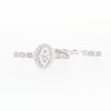 Thumbnail Image 5 of 1/4 CT. T.W. Oval-Shaped Multi-Diamond Scallop Shank Vintage-Style Bridal Set in Sterling Silver
