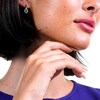 Thumbnail Image 4 of Pear-Shaped Emerald and 1/4 CT. T.W. Diamond Frame Drop Earrings in 10K Gold
