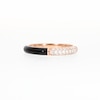 Thumbnail Image 4 of 1/4 CT. T.W. Diamond Black Enamel Band in Sterling Silver with 14K Rose Gold Plate