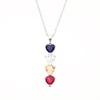Thumbnail Image 4 of Mother's 5.0mm Heart-Shaped Simulated Gemstone Stacked Linear Drop Pendant in Sterling Silver (4 Stones)