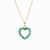Thumbnail Image 4 of Emerald Heart Outline Drop Pendant in 10K Gold