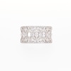 Thumbnail Image 4 of 2 CT. T.W. Certified Lab-Grown Diamond Border Five Stone Wedding Band in 14K Two-Tone Gold (F/VS2)