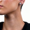 Thumbnail Image 3 of 1 CT. T.W.  Lab-Grown Diamond Double Halo Stud Earrings in 10K White Gold