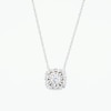 Thumbnail Image 4 of 1/4 CT. T.W. Diamond Cushion Frame Pendant in 10K White Gold
