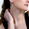 Curvy Oval Dangle Drop Earrings in 14K Gold Zales