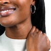 Thumbnail Image 4 of Oval 35.0mm Tube Hoop Earrings in Hollow 14K White Gold
