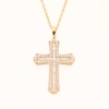 Thumbnail Image 5 of 1 CT. T.W. Certified Diamond Edge Gothic-Style Cross Pendant in 14K Gold (H/I1)