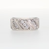 Thumbnail Image 4 of 3/4 CT. T.W. Diamond Slant Multi-Row Three Stone Band in 14K White Gold
