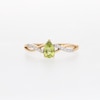 PearShaped Peridot and 1/20 CT. T.W. Diamond Loose Braid Ring in 10K Gold Zales