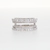 Thumbnail Image 4 of 1-1/4 CT. T.W. Diamond Split Double Row Enhancer in 14K White Gold