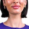 Thumbnail Image 5 of 26.0mm Sculpted Hollow 14K Gold Hoop Earrings