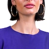Thumbnail Image 5 of 54.0mm Sculpted Hollow 14K Gold Hoop Earrings