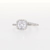 Thumbnail Image 5 of 4-1/2 CT. T.W. Princess-Cut Certified Lab-Grown Diamond Cushion Frame Bridal Set in 14K White Gold (I/SI2)