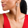 Thumbnail Image 4 of 3 CT. T.W. Baguette-Cut Lab-Grown Diamond Inside-Out Hoop Earrings in 10K White Gold (I/I1)