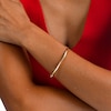 Thumbnail Image 4 of Hollow 4.0mm Wavy Flex Bangle Bracelet in 14K Gold - 7.25"