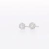 Thumbnail Image 4 of 1/5 CT. T.W. Multi-Diamond Scallop Frame Stud Earrings in 10K White Gold