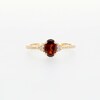 Thumbnail Image 5 of Oval Garnet and 1/10 CT. T.W. Diamond Ring in 10K Gold
