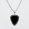 Thumbnail Image 4 of Vera Wang Men Black Onyx and 1/4 CT. T.W. Black Diamond Shield Pendant in Sterling Silver - 22"