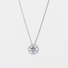 Thumbnail Image 5 of 1-1/8 CT. T.W. Certified Lab-Grown Diamond Solitaire Framed Pendant in 14K White Gold (F/SI2)