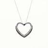 Thumbnail Image 5 of 1/10 CT. T.W. Black Diamond Tilted Open Heart Necklace in Sterling Silver