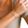 Thumbnail Image 4 of 1/2 CT. T.W. Pear-Shaped Multi-Diamond Link Bracelet in Sterling Silver - 7.5"