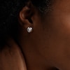 Thumbnail Image 5 of 1/4 CT. T.W. Heart-Shaped Multi-Diamond Frame Pendant and Stud Earrings Set in Sterling Silver