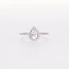 Thumbnail Image 5 of 1/2 CT. T.W. Pear-Shaped Diamond Frame Engagement Ring in 14K White Gold