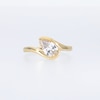 Thumbnail Image 5 of 1 CT. Pear-Shaped Certified Lab-Grown Diamond Solitaire Swirl Bypass Engagement Ring in 14K Gold (F/VS2)