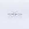 Thumbnail Image 6 of 3-3/4 CT. T.W. Oval Certified Lab-Grown Diamond Graduated Shank Engagement Ring in 14K White Gold (I/SI2)